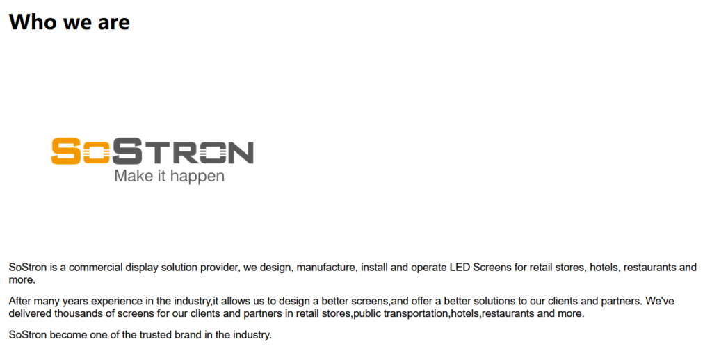 LED display manufacturer-SoStron
