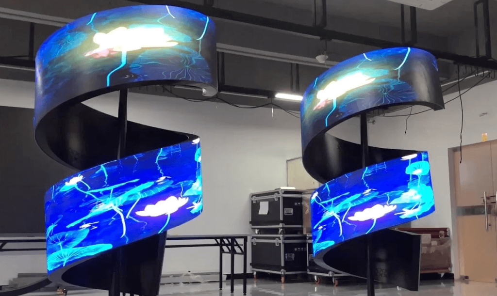 Flexible LED screen reel