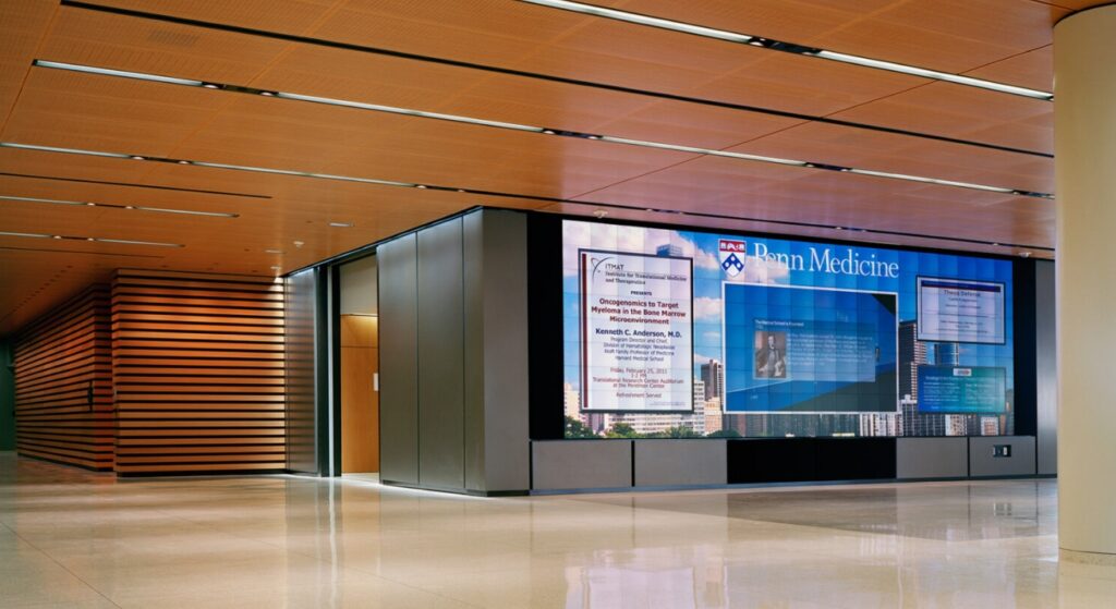 Public information LED screens outside city halls