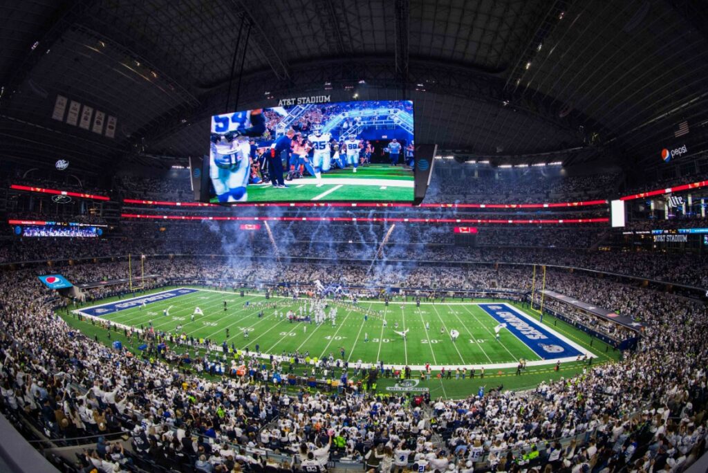 LED screens at the Dallas Cowboys Stadium.