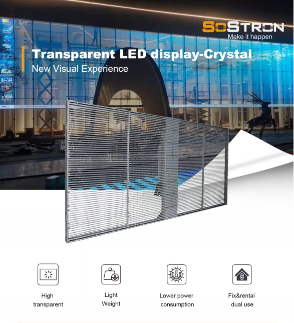 SoStron transparent LED display-Crystal