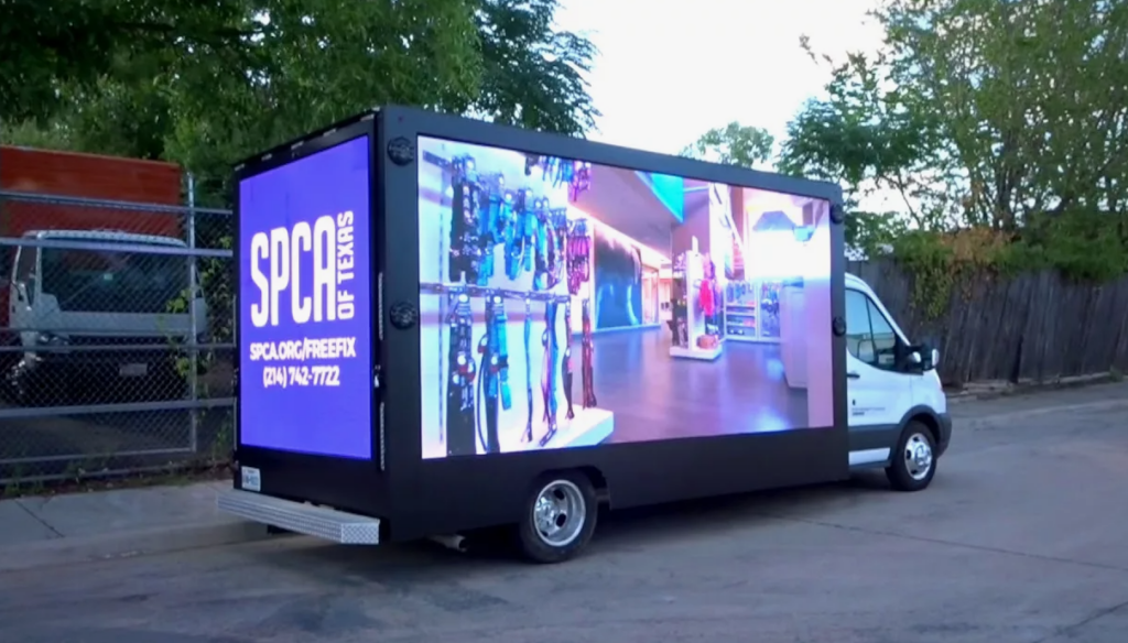 LED advertising truck