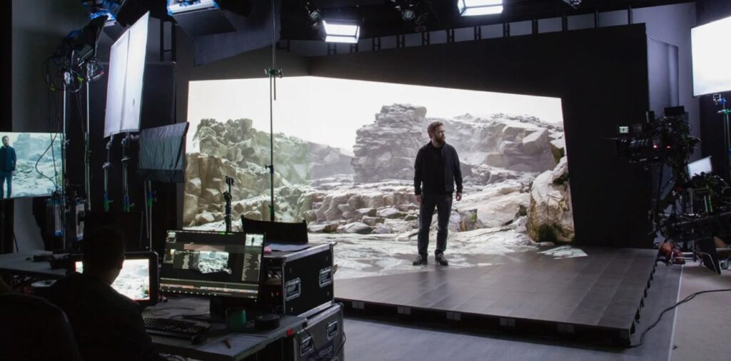Escena virtual de pantalla LED