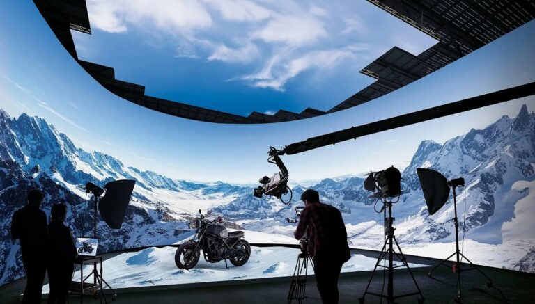 Virtual production of LED screens