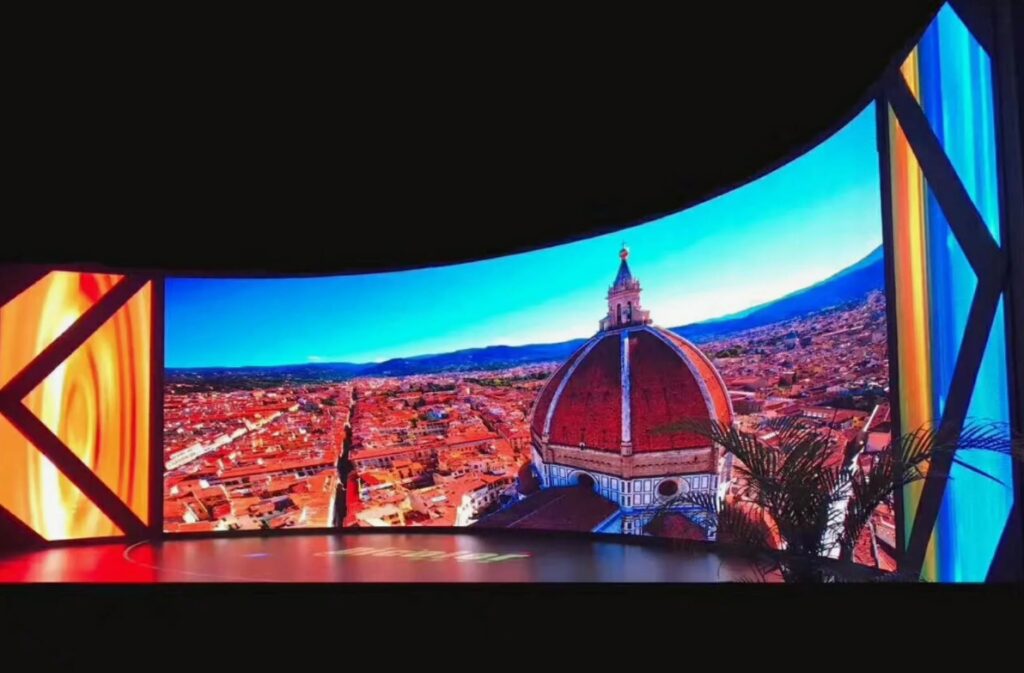Curved LED walls