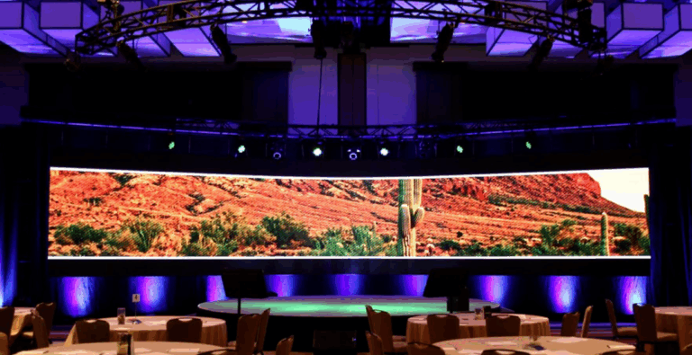 Annual meeting stage LED rental screen