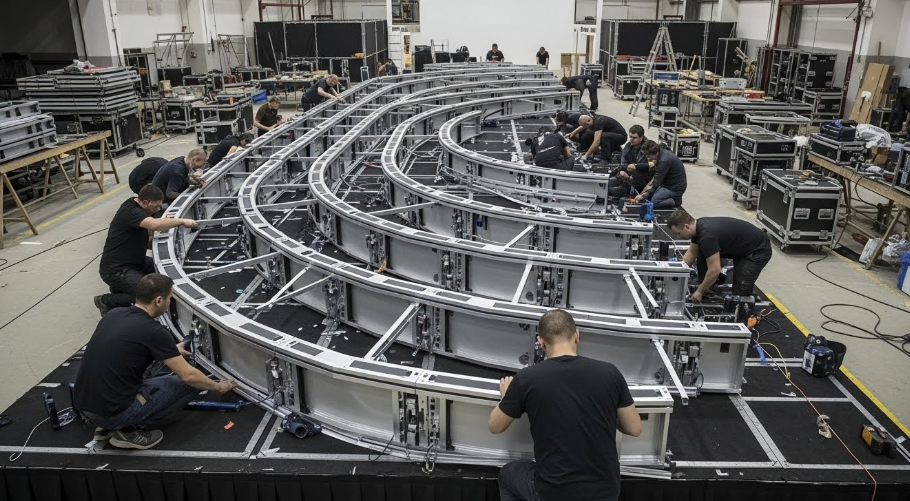 Armoires LED incurvées en aluminium moulé sous pression