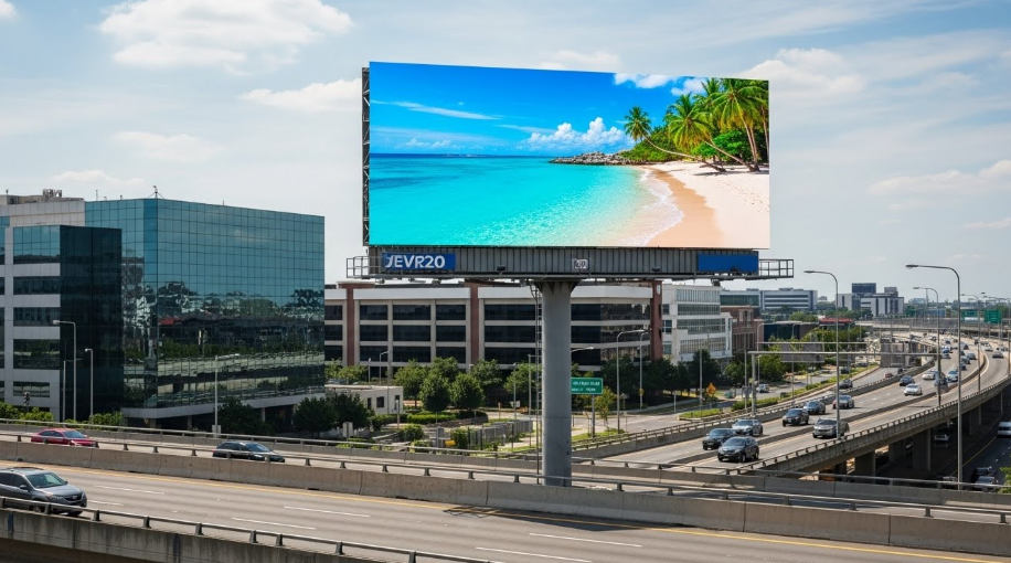 Large outdoor LED billboard