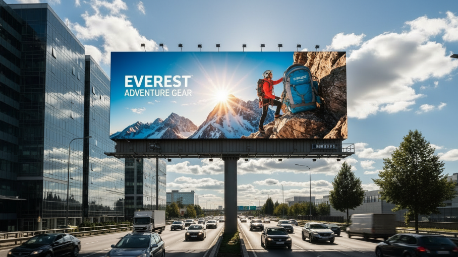 Outdoor large-scale LED billboard