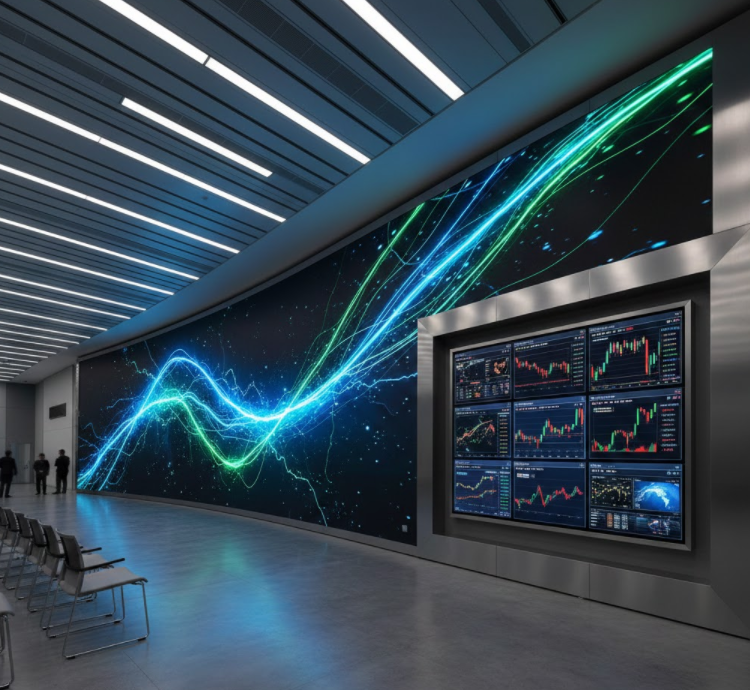 LED video wall and LCD splicing screen