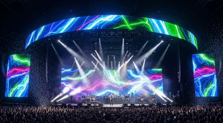 large curved LED screen