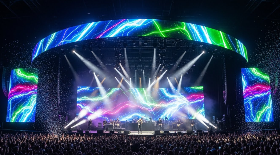 gran pantalla LED curva