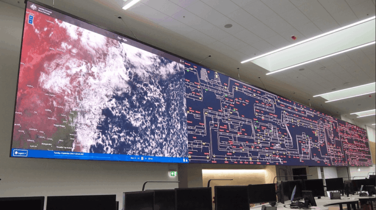 large fine-pitch LED video wall