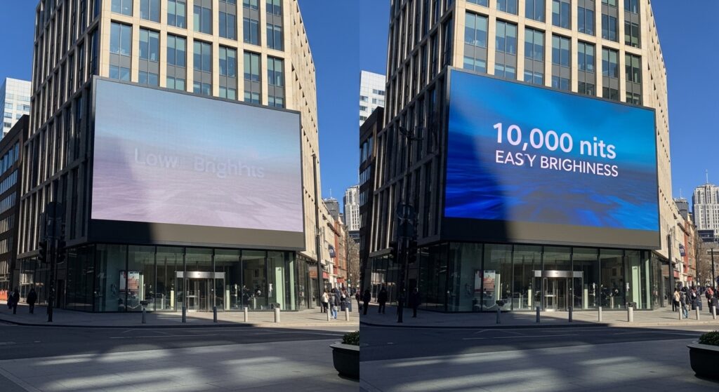 comparison of outdoor LED display screens