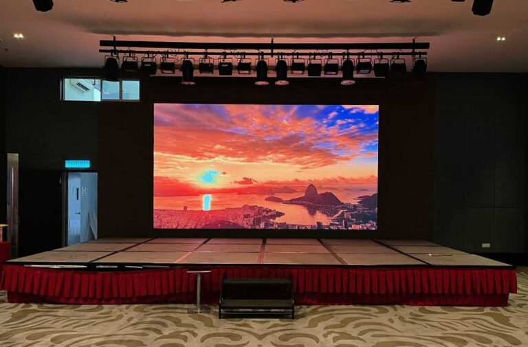 A professional indoor P4 LED display screen