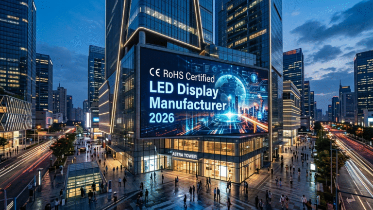 CE RoHS certified LED display manufacturer outdoor screen 2026