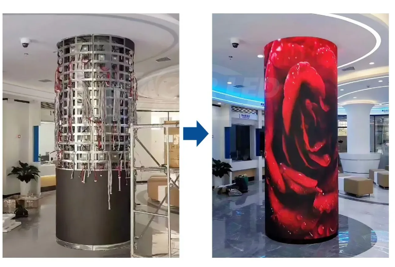 柔性曲面LED显示模块