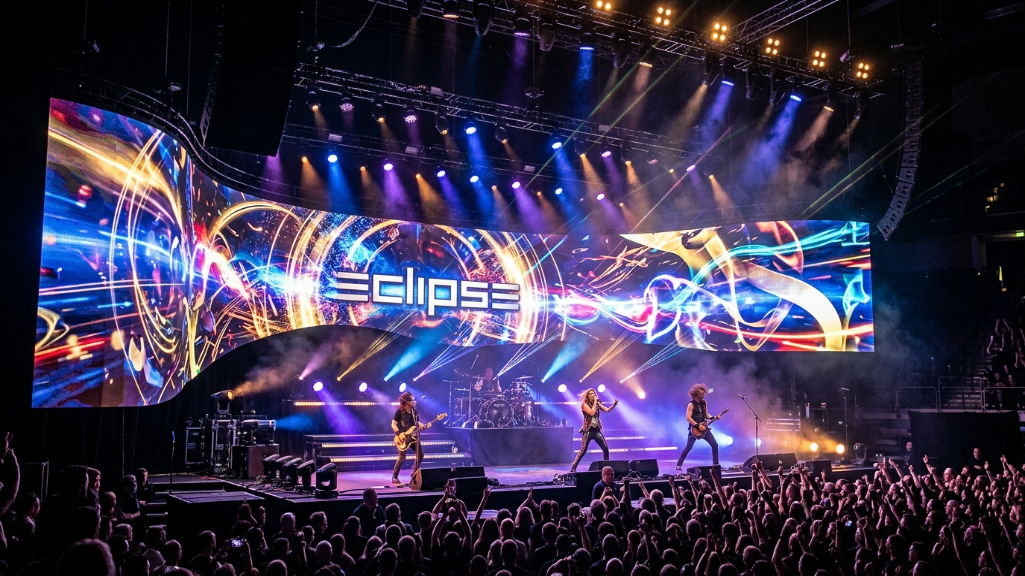 用于大型音乐会舞台的柔性曲面LED显示屏