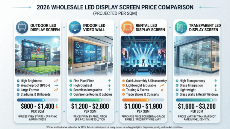 Wholesale LED Display Panels Price Guide 2026: Factory-Direct Costs ...