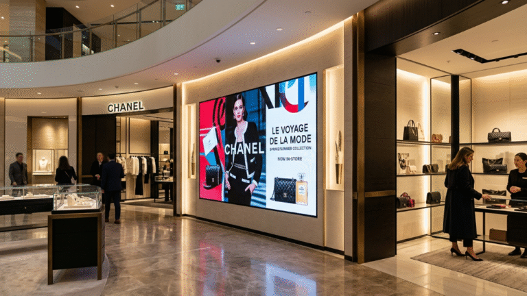 Luxury store LED display wall