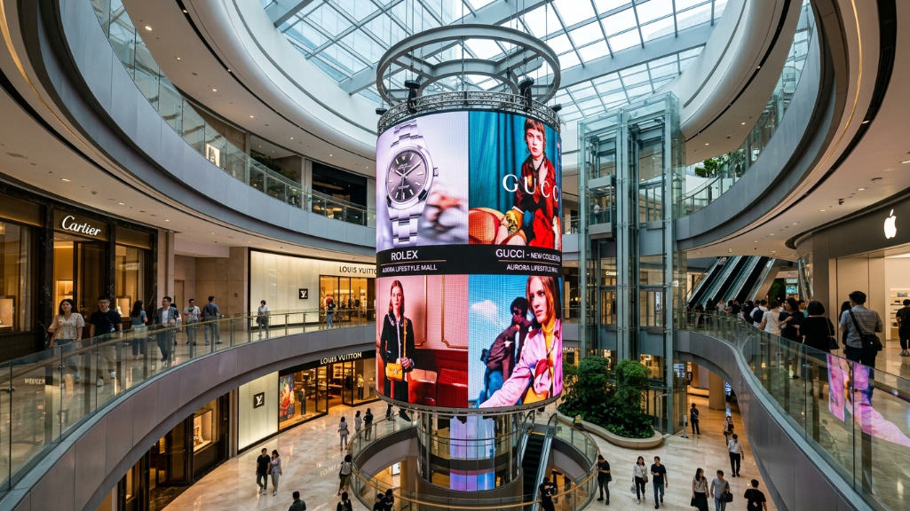 شاشة عرض LED أسطوانية