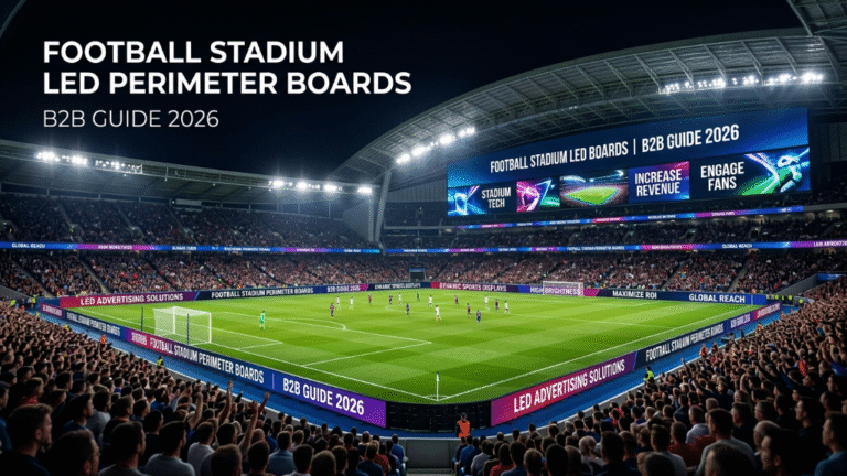 football stadium LED perimeter boards B2B guide 2026