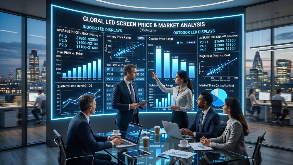 2026年8x6 LED显示屏价格范围对比图表可视化