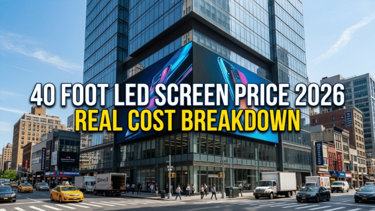 40 foot LED screen price 2026 outdoor billboard installation