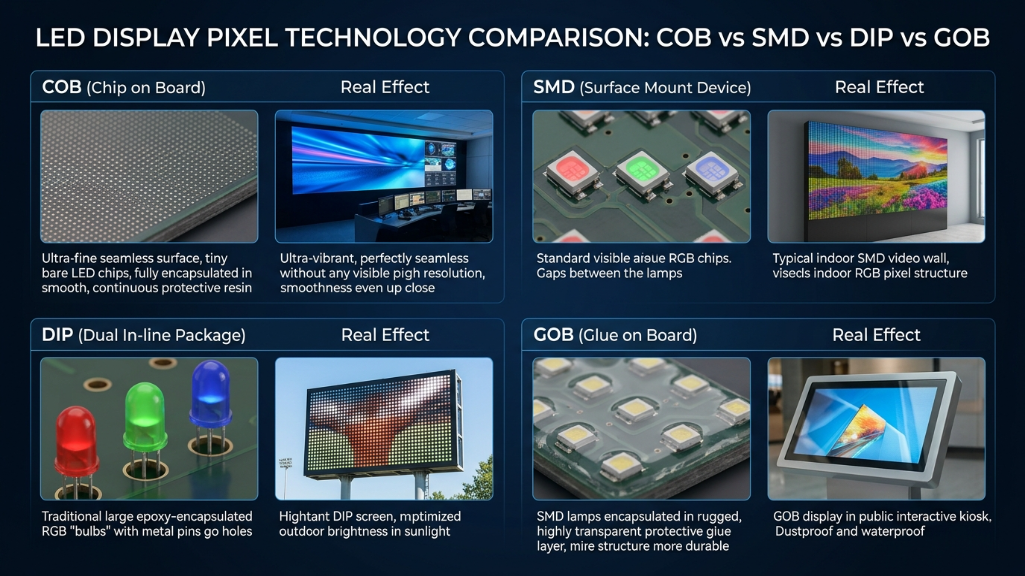 COB vs SMD vs DIP vs GOB