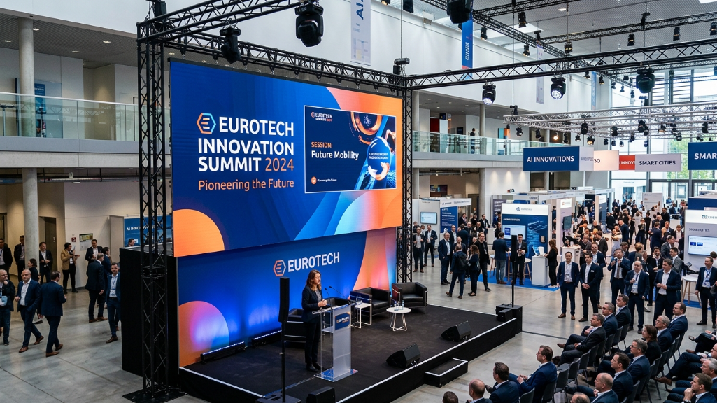 Panneaux d'affichage LED P3.91 intérieurs en location lors d'une exposition