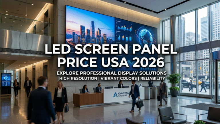 LED screen panel price USA 2026 large indoor video wall display