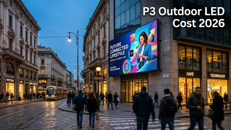 P3 outdoor LED display cost 2026 with high resolution screen