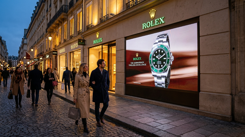 P3 outdoor LED display used in retail street advertising