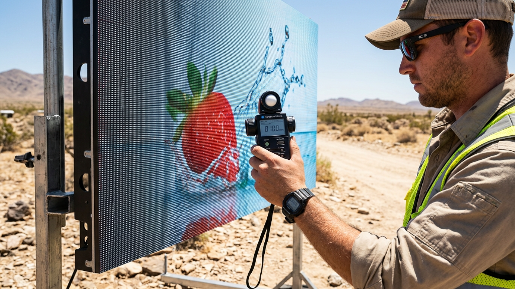 P6 LED Display Screen Brightness Test