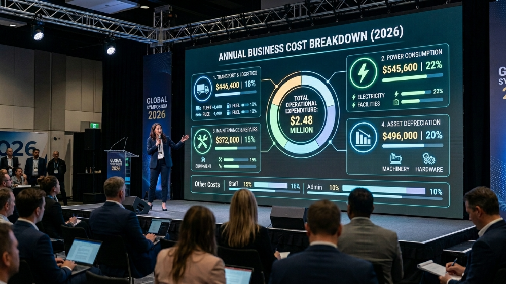 Total cost of ownership breakdown for LED event wall