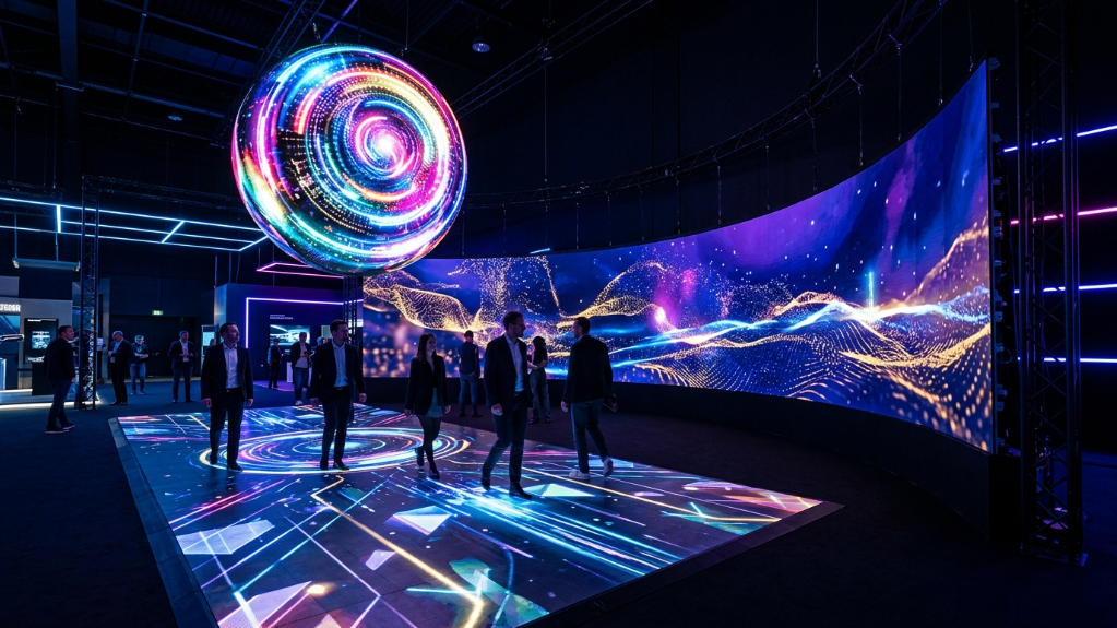 écrans LED incurvés et sphériques
