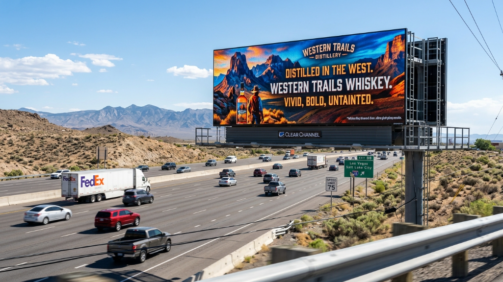 high brightness outdoor LED billboard under sunlight