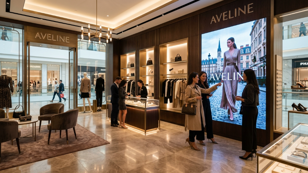 high-end retail store LED display wall