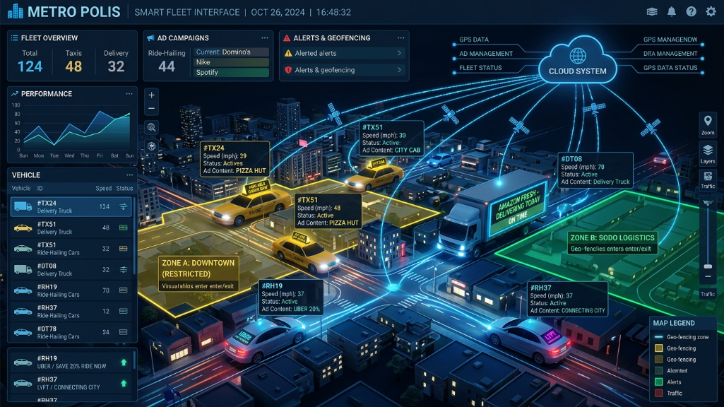 車両用LEDディスプレイ、タクシー、トラック、リアウィンドウスクリーン、GPSシステム