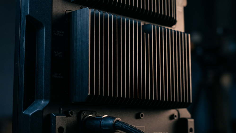 Fanless passive cooling design for silent church LED screens.