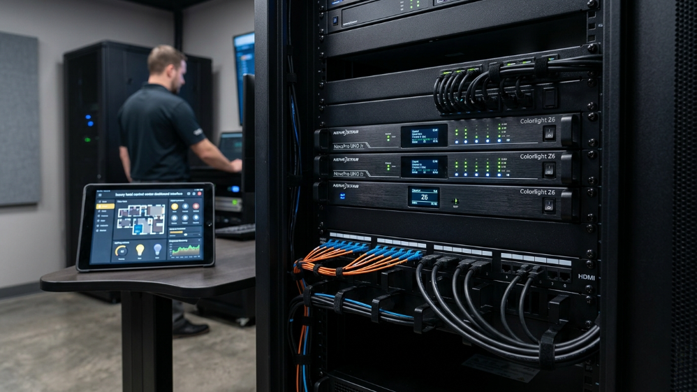 نظام معالجة الفيديو التجاري NovaStar لإدارة إشارات 4K المتزامنة لجدار LED