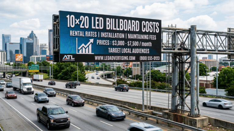 10×20 outdoor LED billboard cost guide