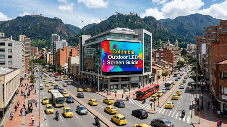 Colombia outdoor LED billboard in Bogota city center