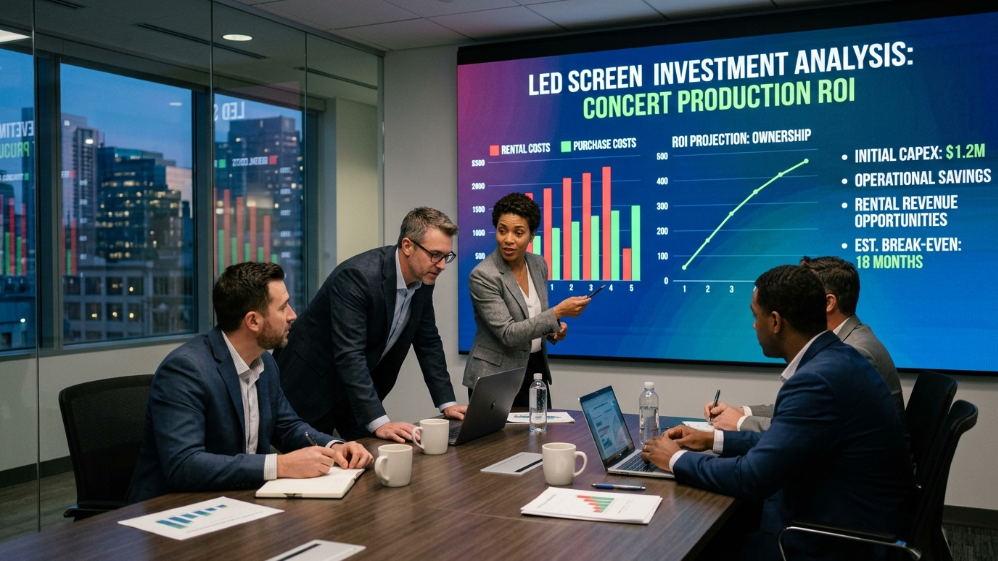 Concert LED screen rental versus purchase cost analysis