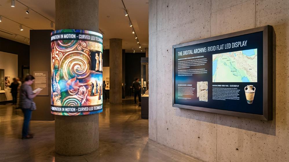 Modules LED flexibles vs rigides dans les présentoirs de musées