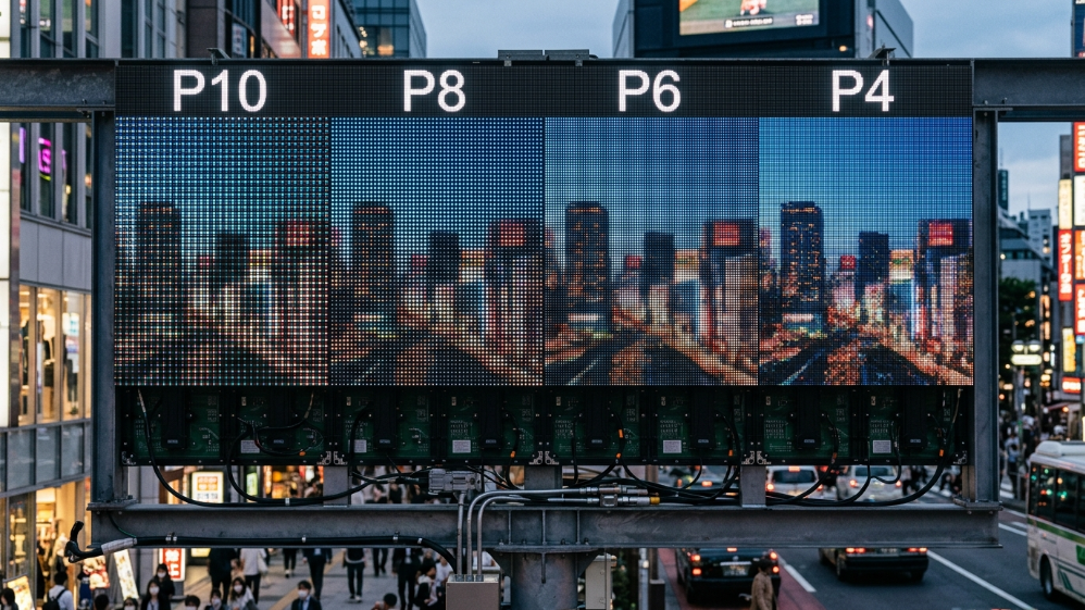 Comparaison du pas de pixel des LED sur les écrans d'affichage extérieurs