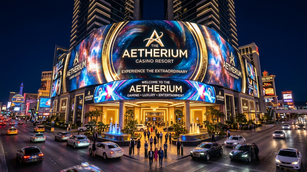 户外赌场度假村 LED 显示屏外墙和顶棚