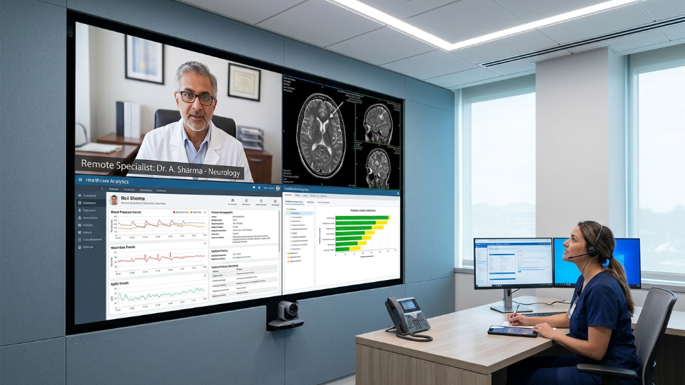 Mur d'images LED pour la télémédecine et les consultations médicales à distance