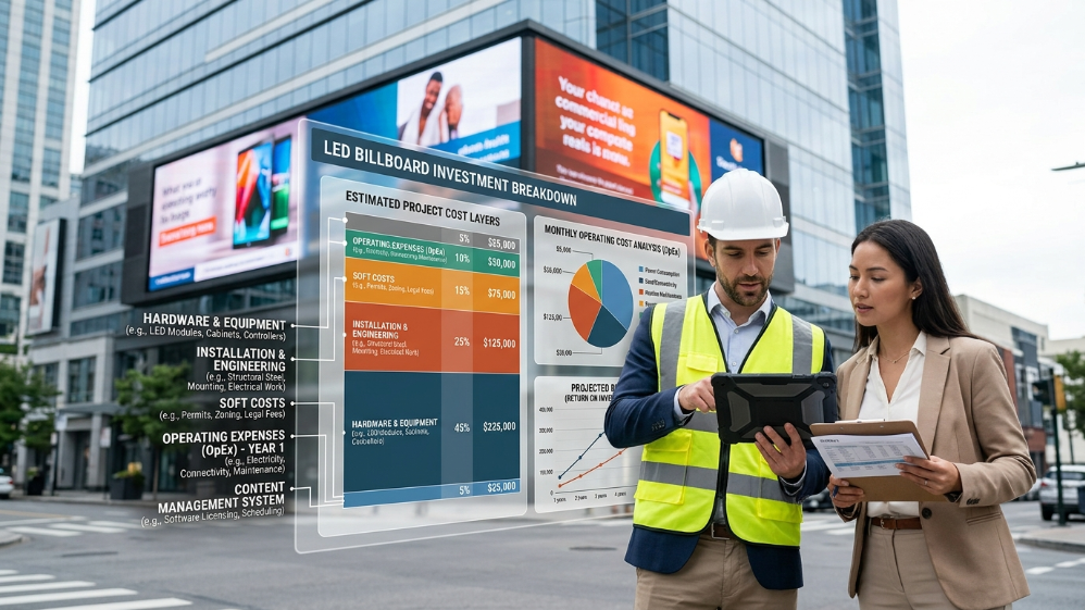 Total cost of ownership analysis for outdoor LED screen projects