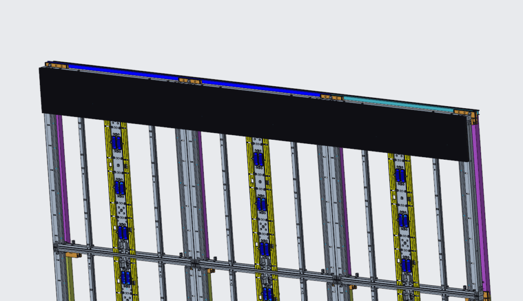 outdoor LED display wall installation